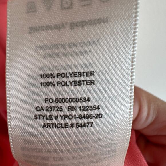 Aritzia Babaton Coral Wallace Short Sleeve Wrap Mini Dress Small V-Neck Lined - Picture 10 of 11